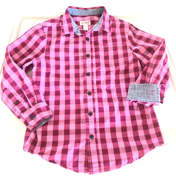 Cat & Jack Other - Boys L/S Checkered Button Down shirt